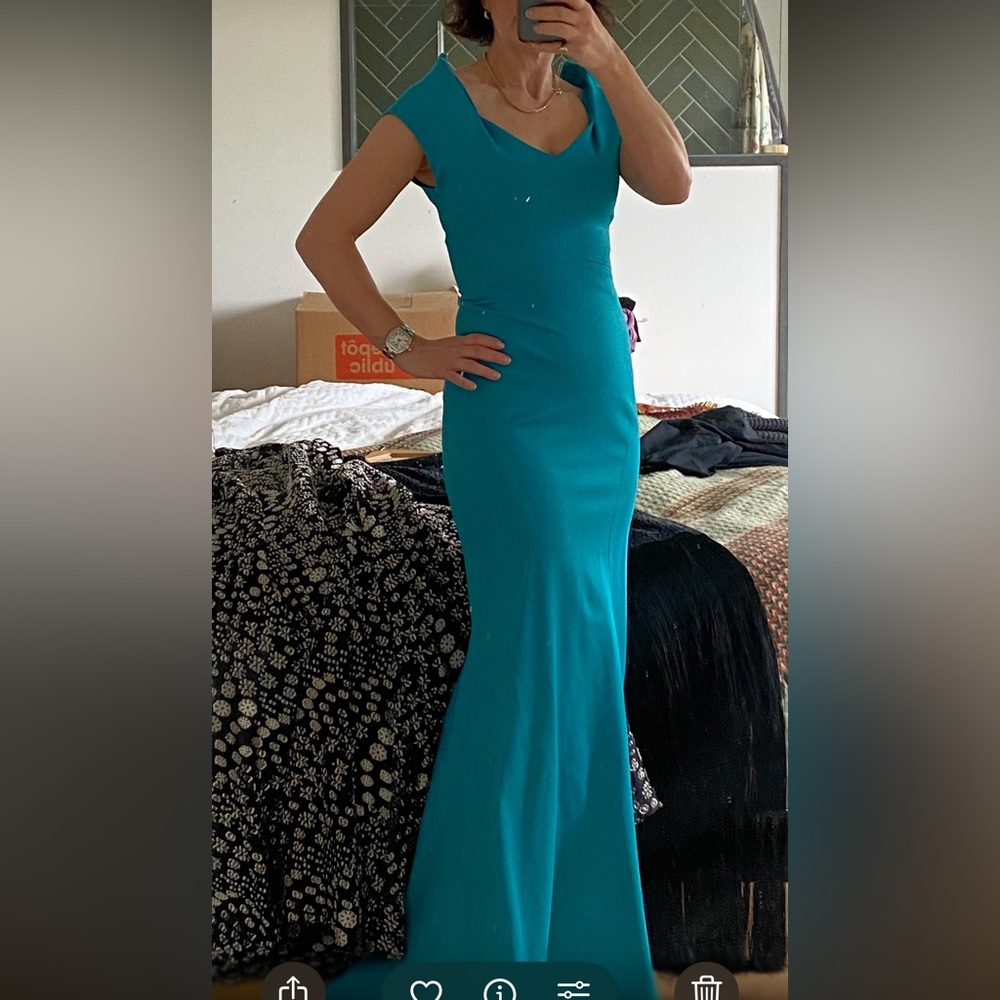 Zac Zac Posen turquoise gown